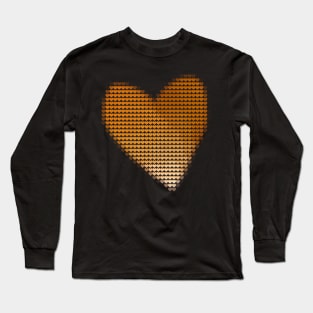 Gold Valentines Day Heart Filled with Hearts Long Sleeve T-Shirt